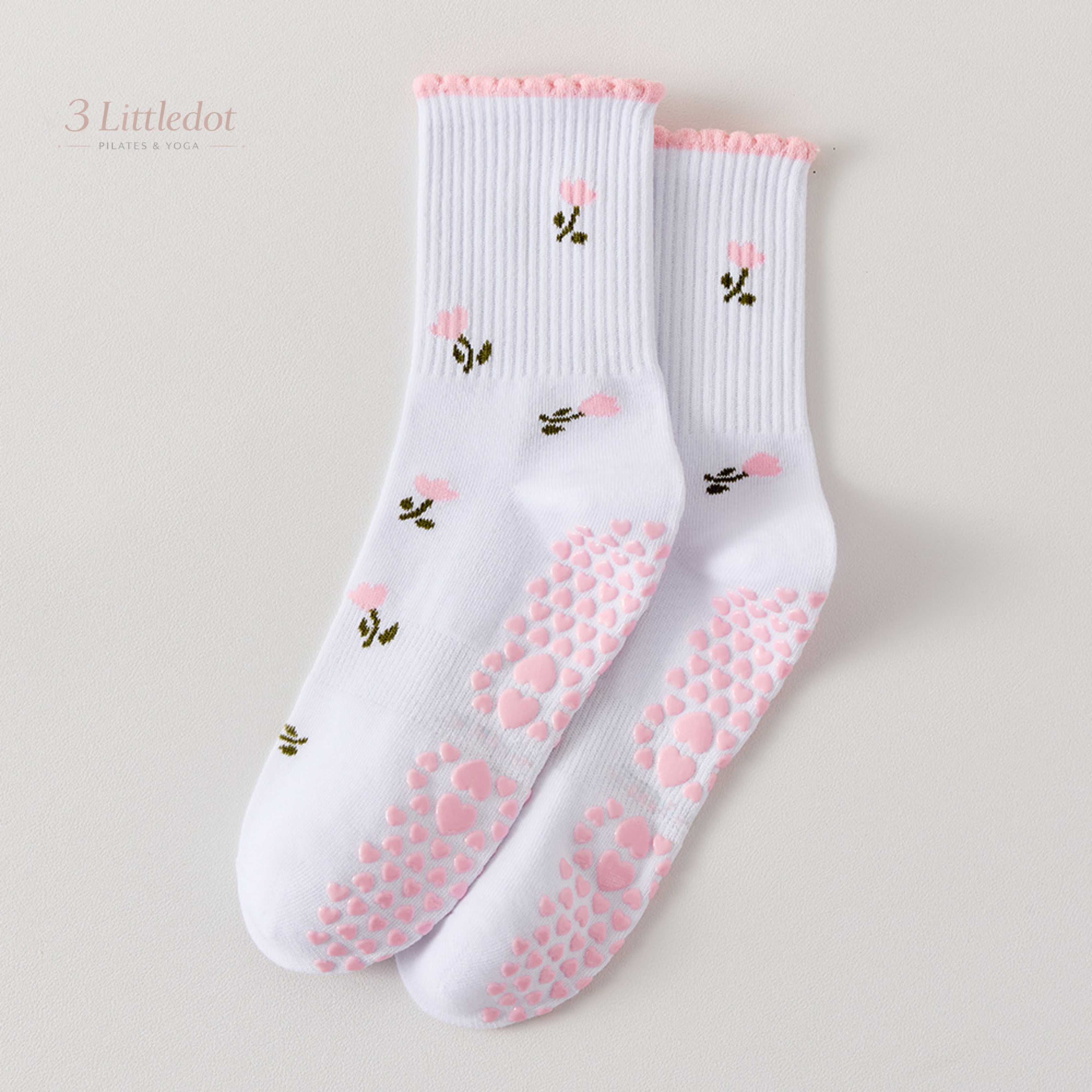 Little Joy | Tiny Motif Crew Grip Socks