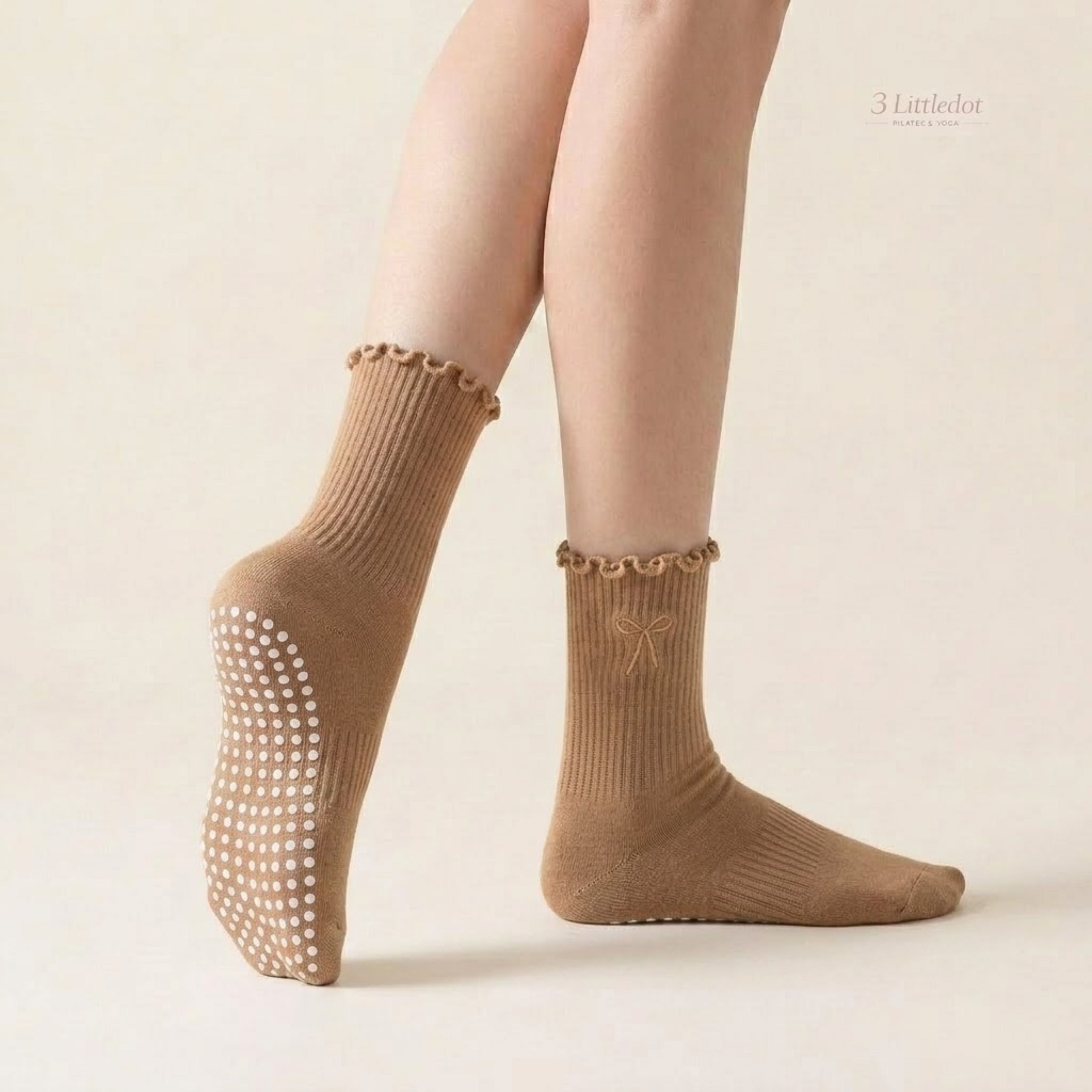 Little Joy | Ruffle Ribbon Crew Grip Socks