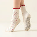 Studio Grace | ‘Dainty Dot Ruffle’ Crew Grip Socks