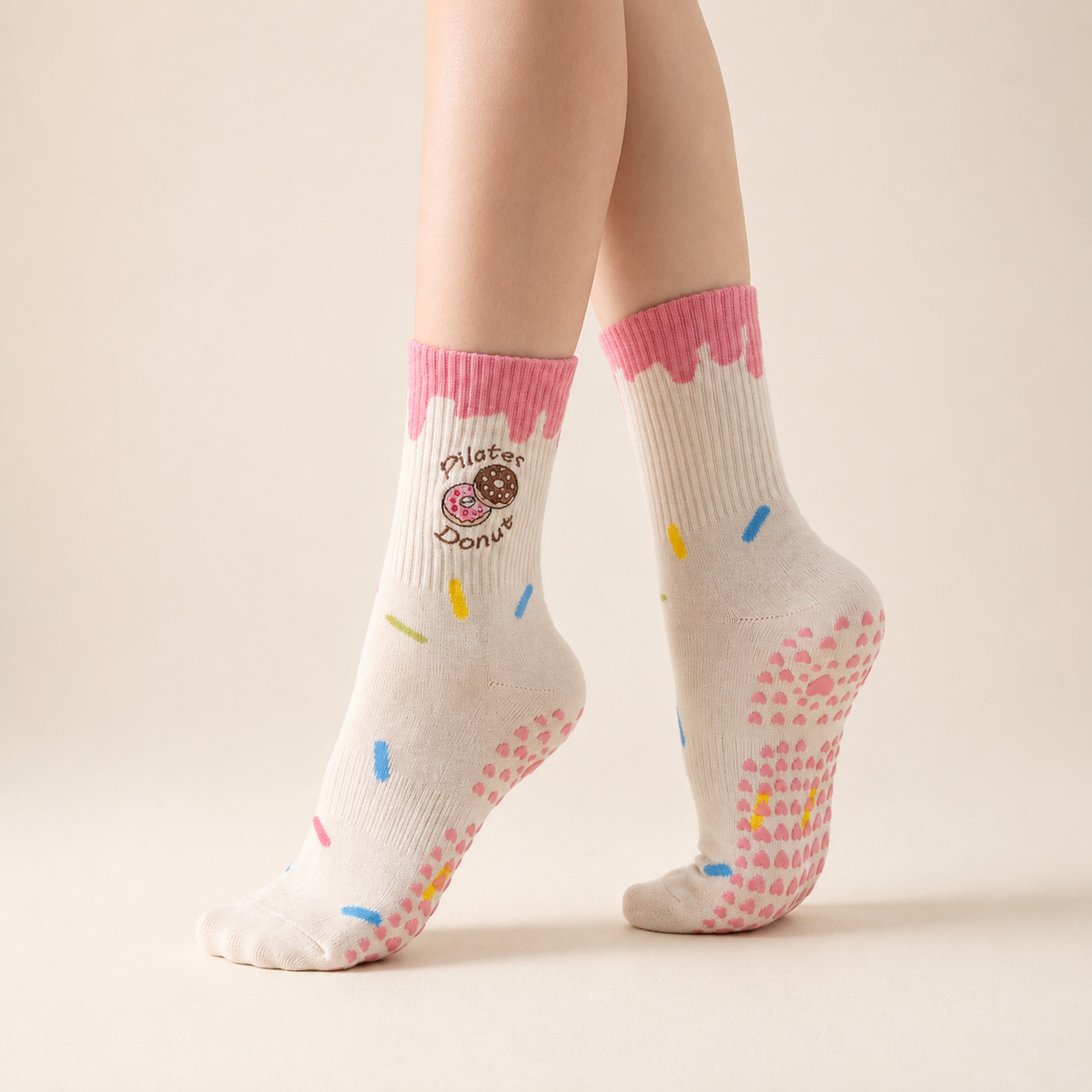 Little Joy | 'Strawberry Donut' Crew Grip Socks
